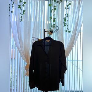 Women's Black Button Dress Shirt